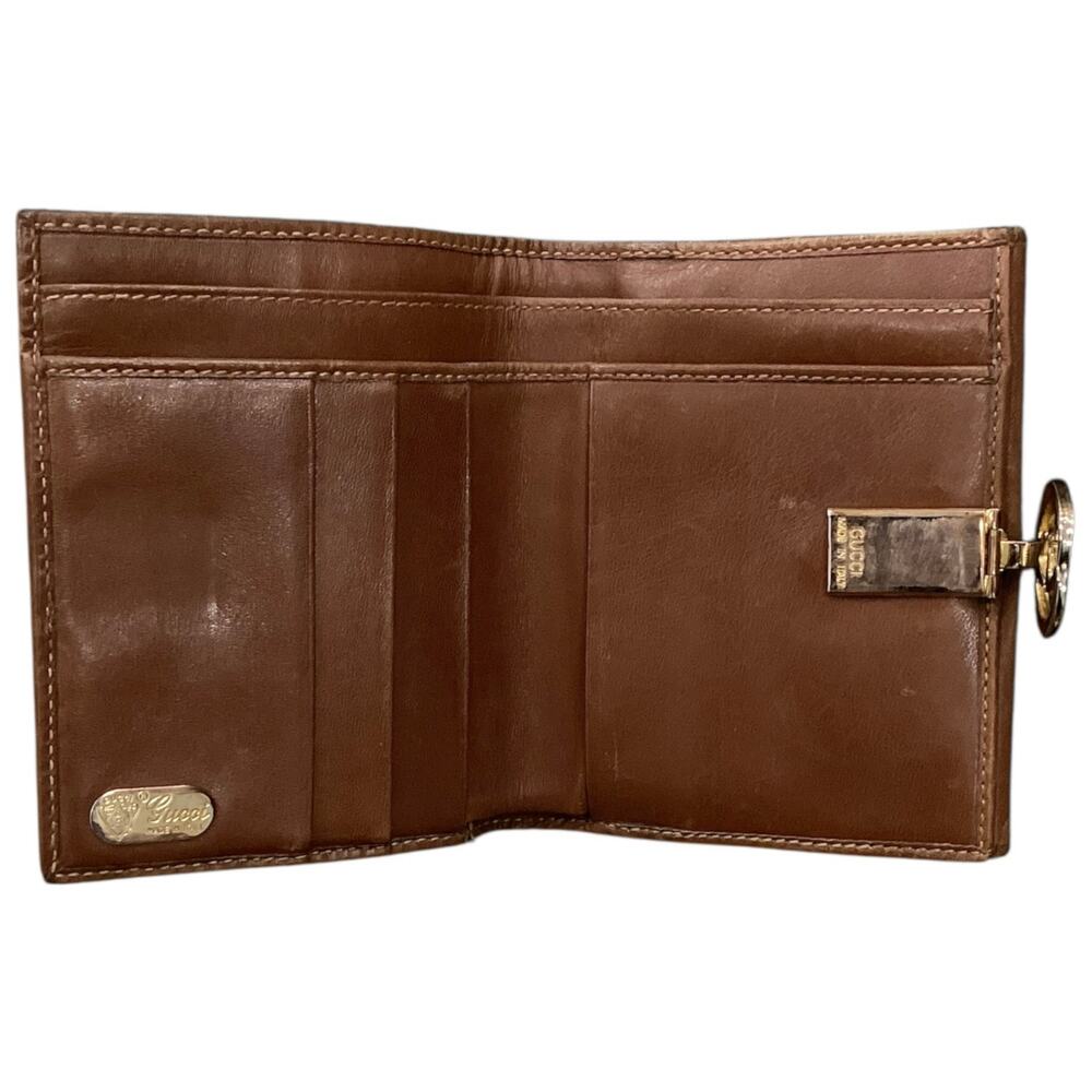 VTG 70’s Gucci Monogram GG Canvas and Smooth Leather Wallet - Picture 4 of 5